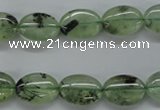 CPR221 15.5 inches 10*14mm oval natural prehnite beads wholesale