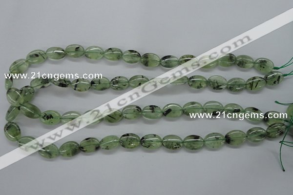 CPR221 15.5 inches 10*14mm oval natural prehnite beads wholesale