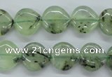 CPR230 15.5 inches 14*14mm heart natural prehnite beads wholesale