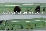 CPR245 15.5 inches 12*22mm flat tube natural prehnite beads wholesale