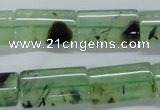 CPR245 15.5 inches 12*22mm flat tube natural prehnite beads wholesale