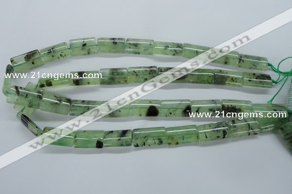 CPR245 15.5 inches 12*22mm flat tube natural prehnite beads wholesale