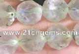 CPR377 15.5 inches 8mm faceted nuggets prehnite gemstone beads