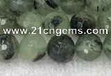 CPR405 15.5 inches 6mm faceted round prehnite beads wholesale