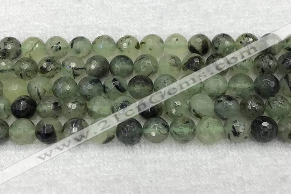 CPR407 15.5 inches 10mm faceted round prehnite beads wholesale