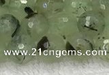 CPR410 15.5 inches 6mm faceted round prehnite gemstone beads