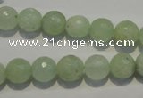 CPR53 15.5 inches 10mm faceted round natural prehnite beads