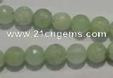 CPR53 15.5 inches 10mm faceted round natural prehnite beads