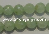 CPR54 15.5 inches 12mm faceted round natural prehnite beads