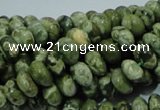 CPS01 15.5 inches 5*8mm rondelle green peacock stone beads wholesale