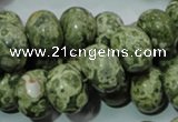 CPS03 15.5 inches 13*18mm rondelle green peacock stone beads wholesale