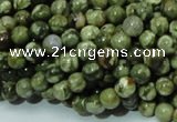 CPS04 15.5 inches 6mm round green peacock stone beads wholesale