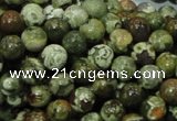 CPS05 15.5 inches 8mm round green peacock stone beads wholesale