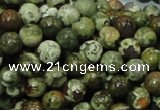 CPS05 15.5 inches 8mm round green peacock stone beads wholesale