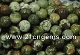 CPS111 15.5 inches 10mm round green peacock stone beads wholesale