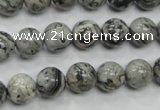 CPT104 15.5 inches 10mm round grey picture jasper beads