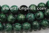 CPT206 15.5 inches 10mm round green picture jasper beads