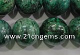 CPT211 15.5 inches 20mm round green picture jasper beads