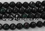 CPT402 15.5 inches 8mm faceted round green picture jasper beads