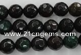 CPT403 15.5 inches 10mm faceted round green picture jasper beads