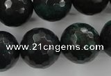 CPT407 15.5 inches 18mm faceted round green picture jasper beads