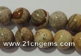 CPT455 15.5 inches 14mm round picture jasper beads wholesale