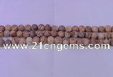 CPT522 15.5 inches 8mm round matte picture jasper beads