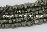CPY01 16 inches 6mm nugget pyrite gemstone chip beads wholesale