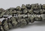 CPY02 16 inches 10mm nugget pyrite gemstone chip beads wholesale