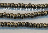 CPY100 15.5 inches 3*4mm rondelle pyrite gemstone beads wholesale