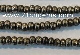 CPY100 15.5 inches 3*4mm rondelle pyrite gemstone beads wholesale