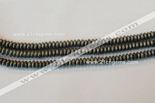 CPY101 15.5 inches 3*6mm rondelle pyrite gemstone beads wholesale