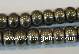 CPY102 15.5 inches 8*12mm rondelle pyrite gemstone beads wholesale