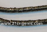 CPY115 15.5 inches 3*6mm heishi pyrite gemstone beads wholesale