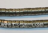 CPY116 15.5 inches 4*8mm heishi pyrite gemstone beads wholesale