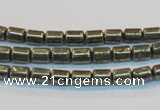 CPY120 15.5 inches 4*6mm tube pyrite gemstone beads wholesale