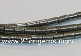 CPY125 15.5 inches 4*6mm tube pyrite gemstone beads wholesale