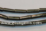 CPY126 15.5 inches 4*13mm tube pyrite gemstone beads wholesale