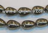 CPY133 15.5 inches 10*14mm teardrop pyrite gemstone beads wholesale