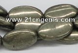 CPY15 16 inches 15*25mm oval pyrite gemstone beads wholesale