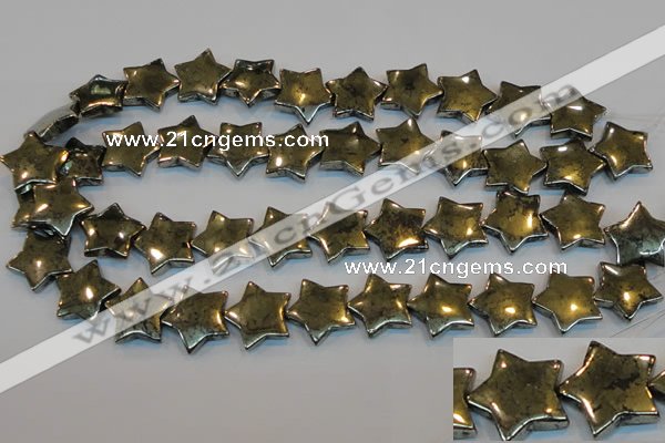 CPY158 15.5 inches 20mm star pyrite gemstone beads wholesale