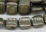 CPY21 16 inches 10*10mm square pyrite gemstone beads wholesale