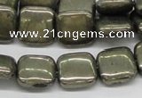 CPY22 16 inches 12*12mm square pyrite gemstone beads wholesale