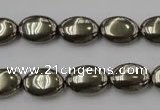 CPY232 15.5 inches 10*14mm oval pyrite gemstone beads wholesale