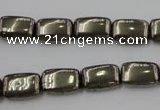 CPY240 15.5 inches 8*12mm rectangle pyrite gemstone beads wholesale