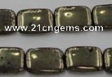 CPY243 15.5 inches 13*18mm rectangle pyrite gemstone beads wholesale