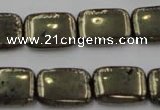 CPY243 15.5 inches 13*18mm rectangle pyrite gemstone beads wholesale