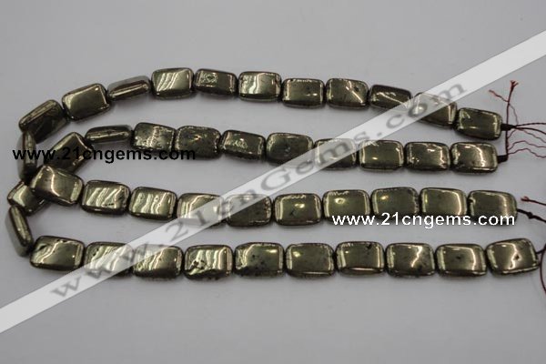 CPY243 15.5 inches 13*18mm rectangle pyrite gemstone beads wholesale