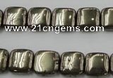 CPY251 15.5 inches 12*12mm square pyrite gemstone beads wholesale