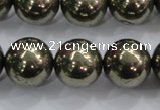 CPY28 16 inches 20mm round pyrite gemstone beads wholesale